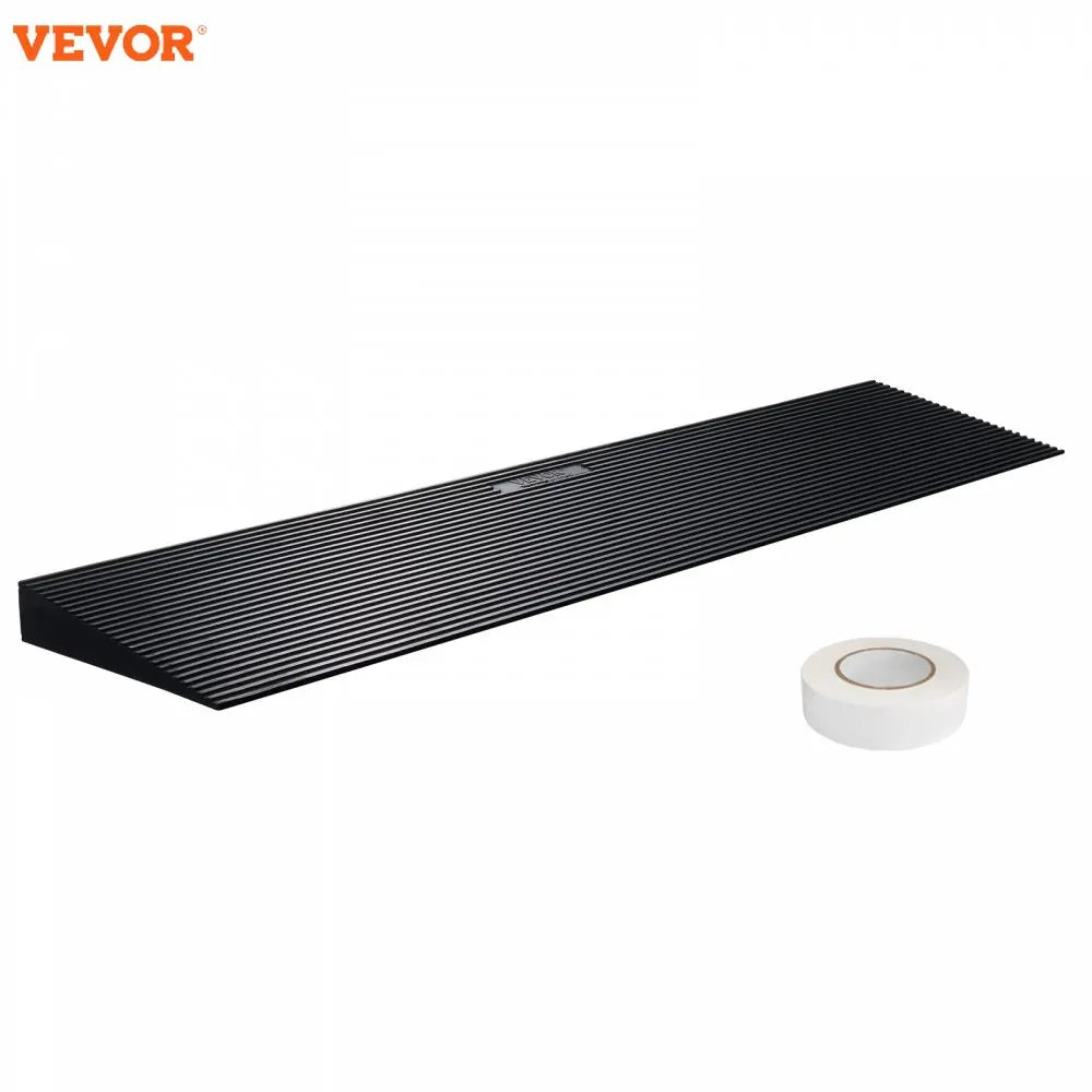 1.6In Rise Cuttable Threshold Ramp for Sweeping Robot,35.4" Wide Natural Rubber Wheelchair Ramp,Non-Slip Solid Rubber Ramp