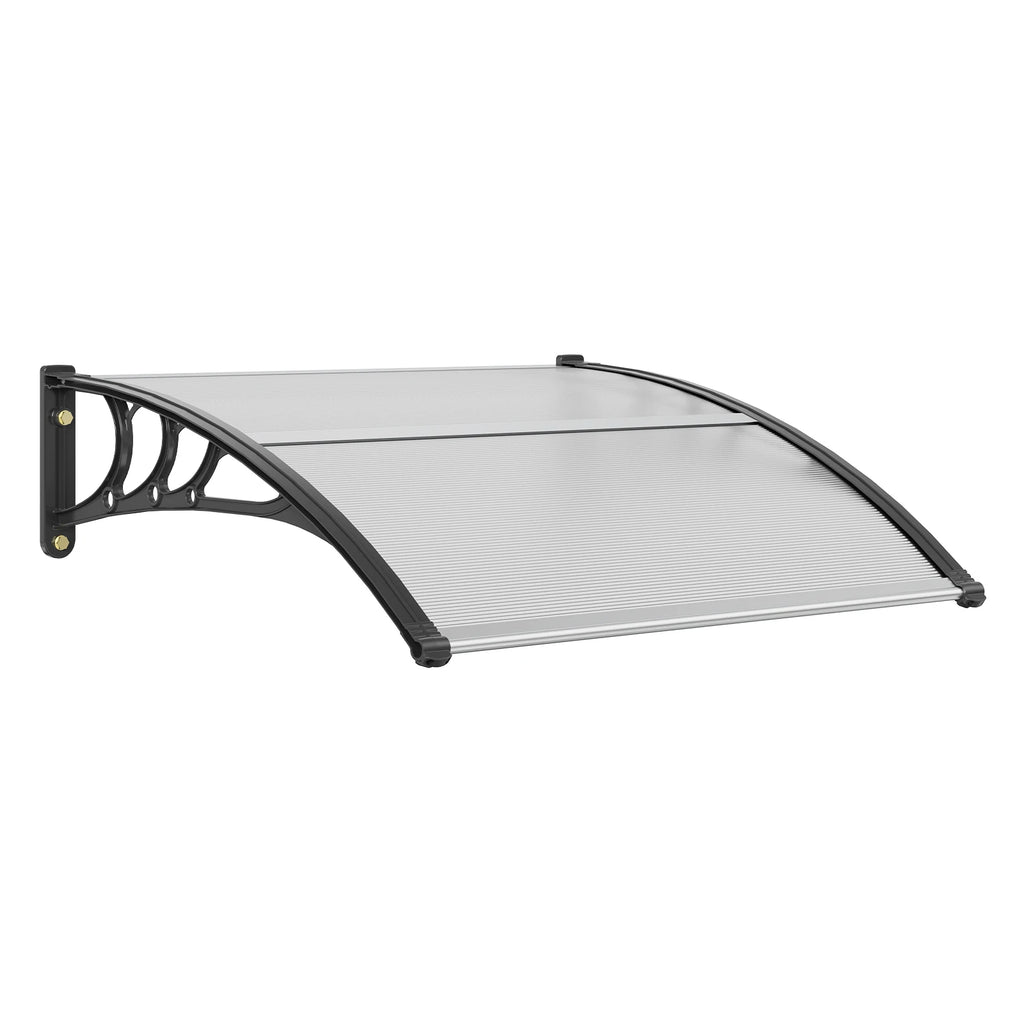 Window Door Awning Canopy 3 Sizes UPF 50+ Polycarbonate Entry Window Awning Front Door Overhang Awning for Sun Shutter
