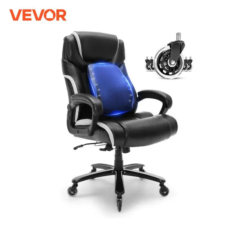Heavy Duty Executive Office Chair with Cutting-edge Adjustable Lumbar Support High Back PU Leather Ergonomic Office Chair