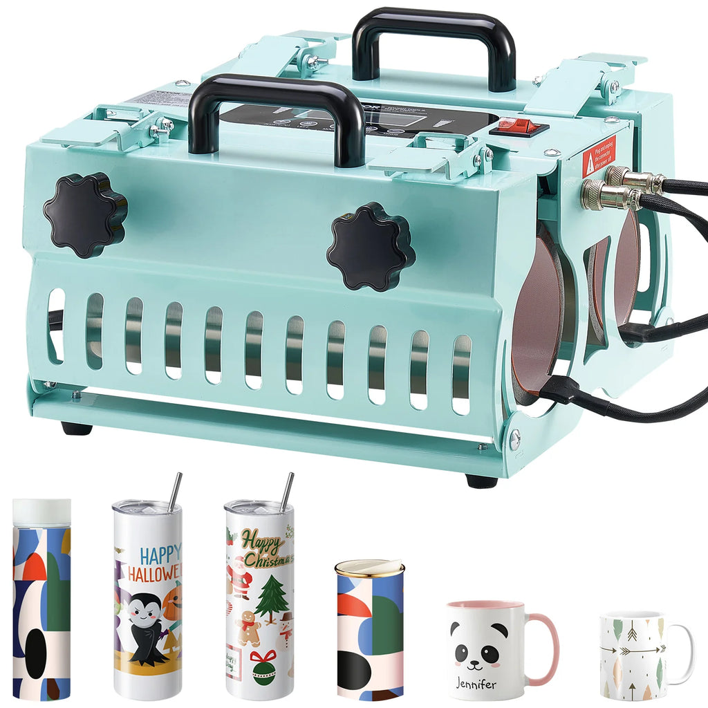 Tumbler Heat Press Machine 2 Station Heaters, 11-30oz Mug Press for Sublimation Tumblers, Cups,  Mugs