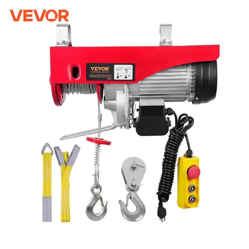 200-800kg Electric Hoist with Wired/Wireless Remote Control Lifting Crane Cable Hoist Winch for Boat Car Garage Elevator