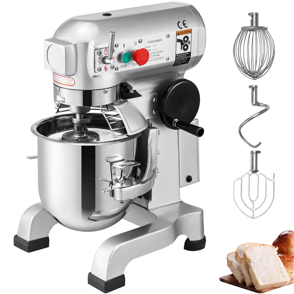 Electric Dough Machine 10/15/20/30Qt Stainless Steel Commercial Cream Egg Whisk Mixer Processor Kitchen Food Stand Blender