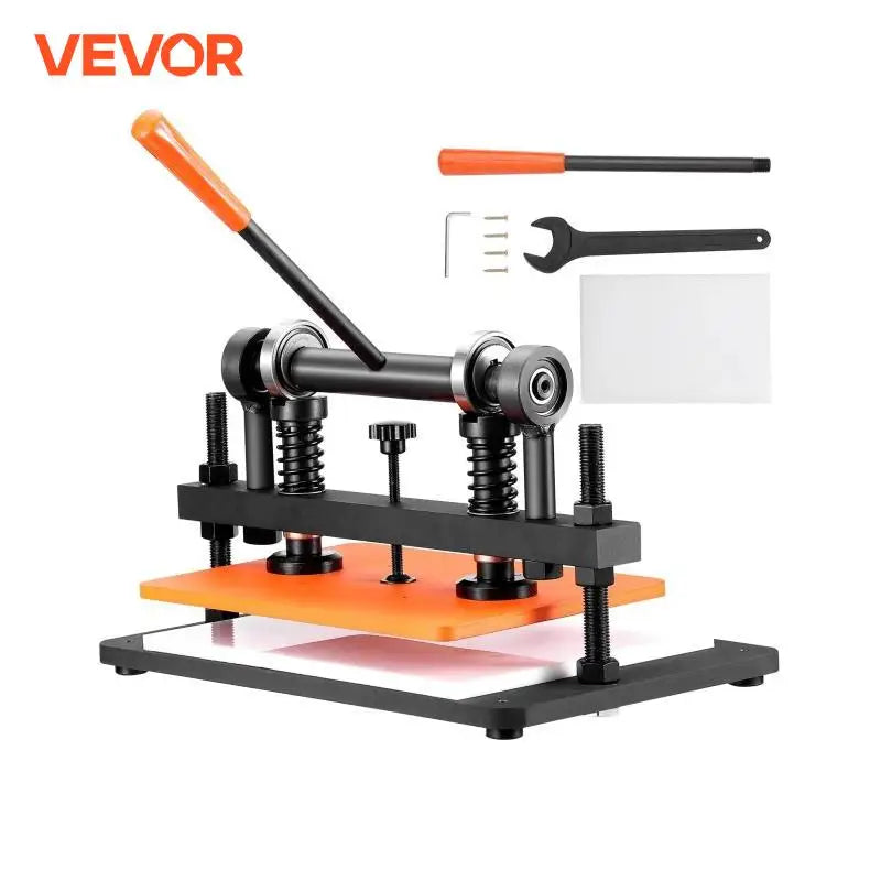 Leather Cutting Machine Embossing Plate Manual Die Cutter 0.47 in Pressure Stroke Leather Embossing Machine