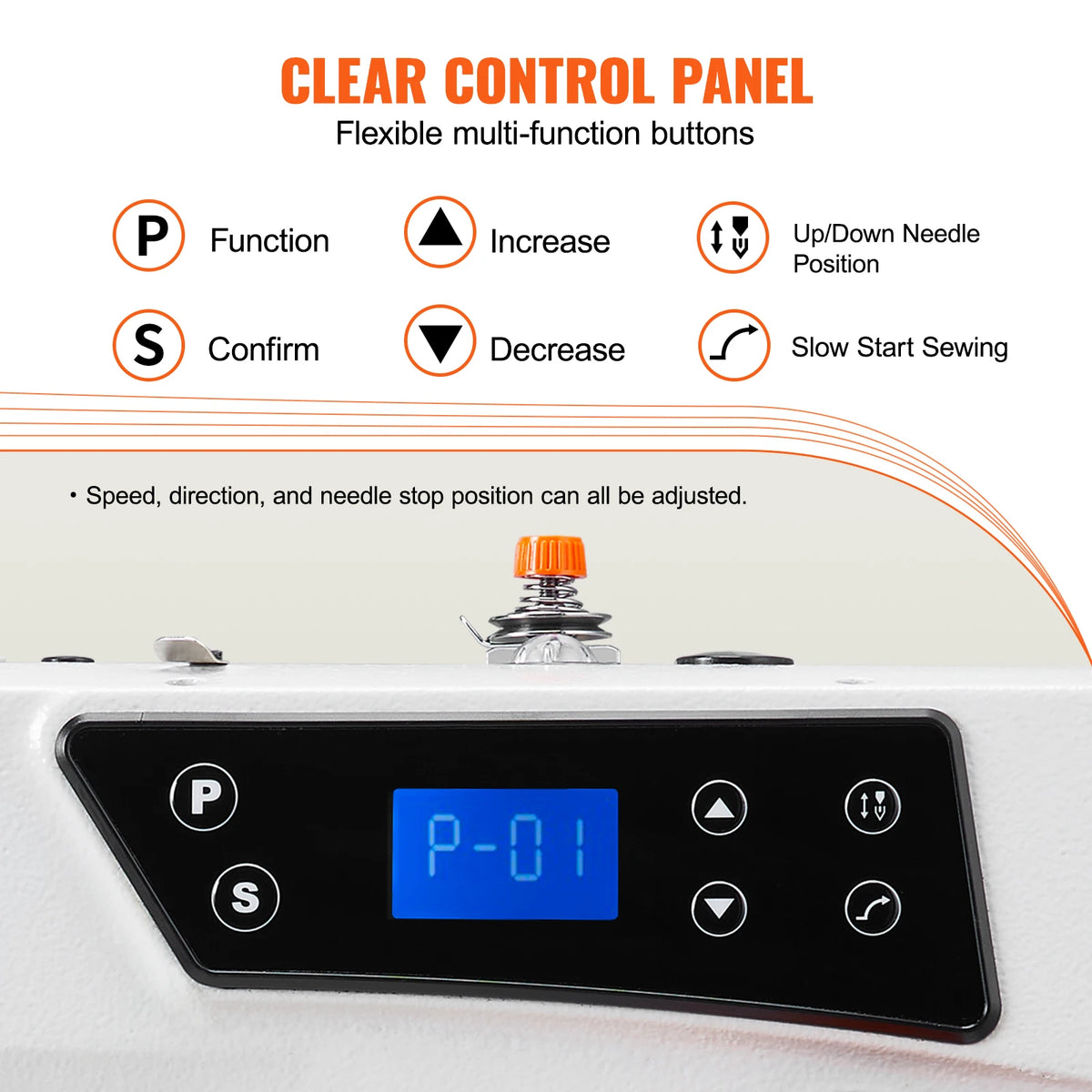 Industrial Sewing Machine 550W Servo Motor and Table Stand 5000s.p.m H ...