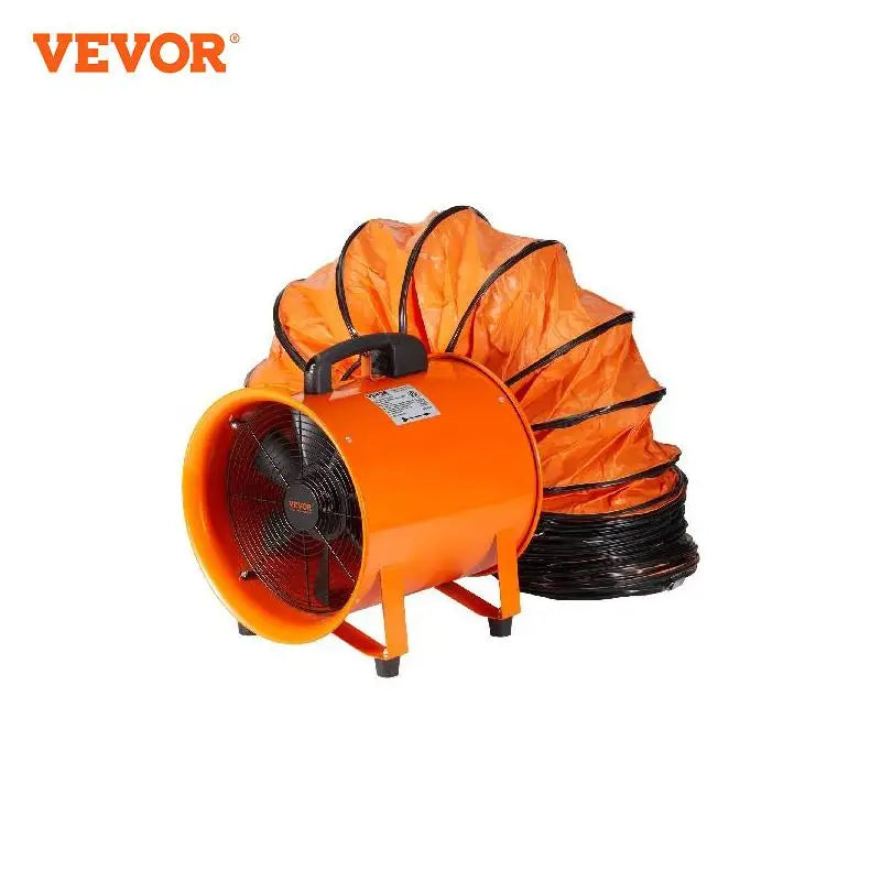 Portable Ventilator 12 inch Cylinder Fan with 33/16.4ft Hose 585W 3198CFM Industrial Utility Blower for Sucking Dust Smoke