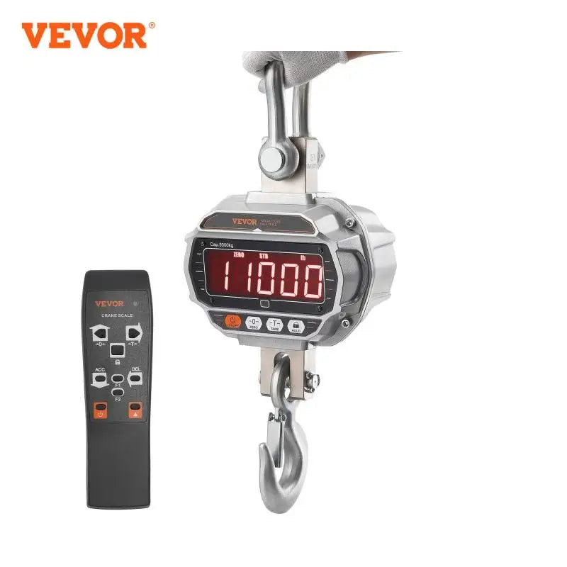 1000/3000/5000 kg Digital Crane Scale Industrial Heavy Duty Hanging Scale with Remote Control LED Screen for Construction
