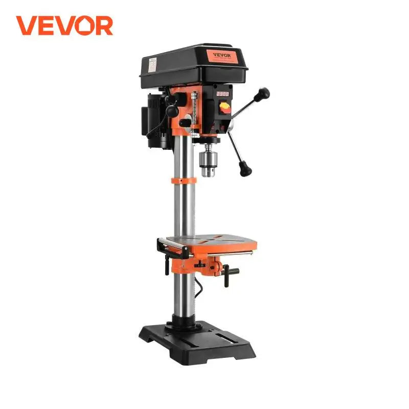 12in Benchtop Drill Press 5Amp 120V Variable Speed Cast Iron 0-45° Tiltling Worktable with Laser Work Light for Wood Metal