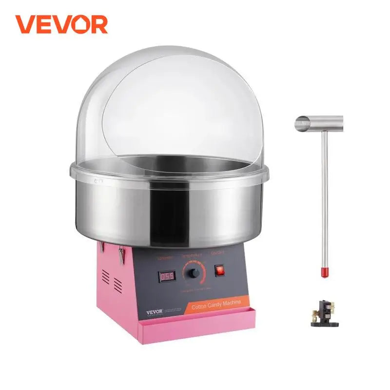 Electric Cotton Candy Machine 1000W Candy Floss Maker Commercial Cotton Candy Machine Stainless Steel Bowl and Sugar Scoop
