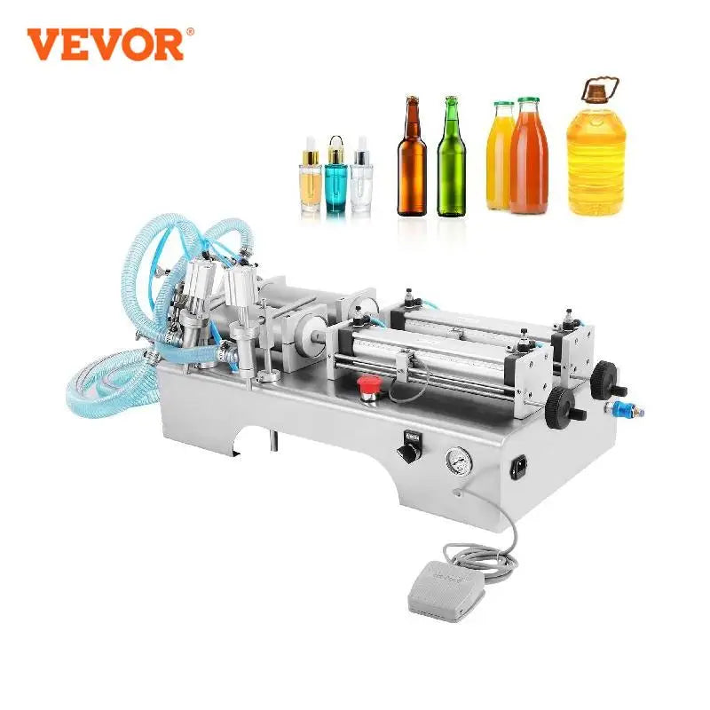 100-1000ML Pneumatic Liquid Filling Machine with Double Nozzles Commercial Automatic Bottle Filler for Oil Cosmetic Drinks