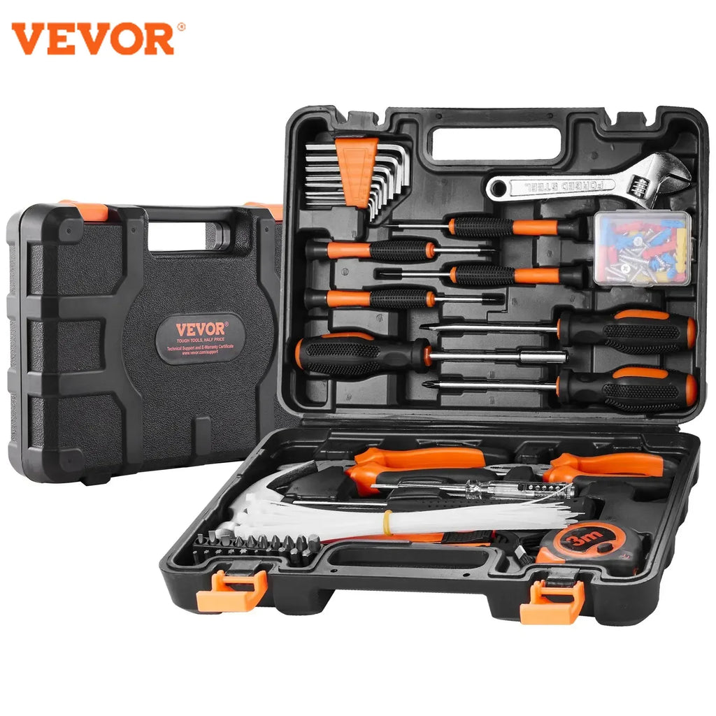 Tool Kit 132/216 Piece General Household Hand Tool Set with Portable Tool Case for DIY Projects and Automotive Repair