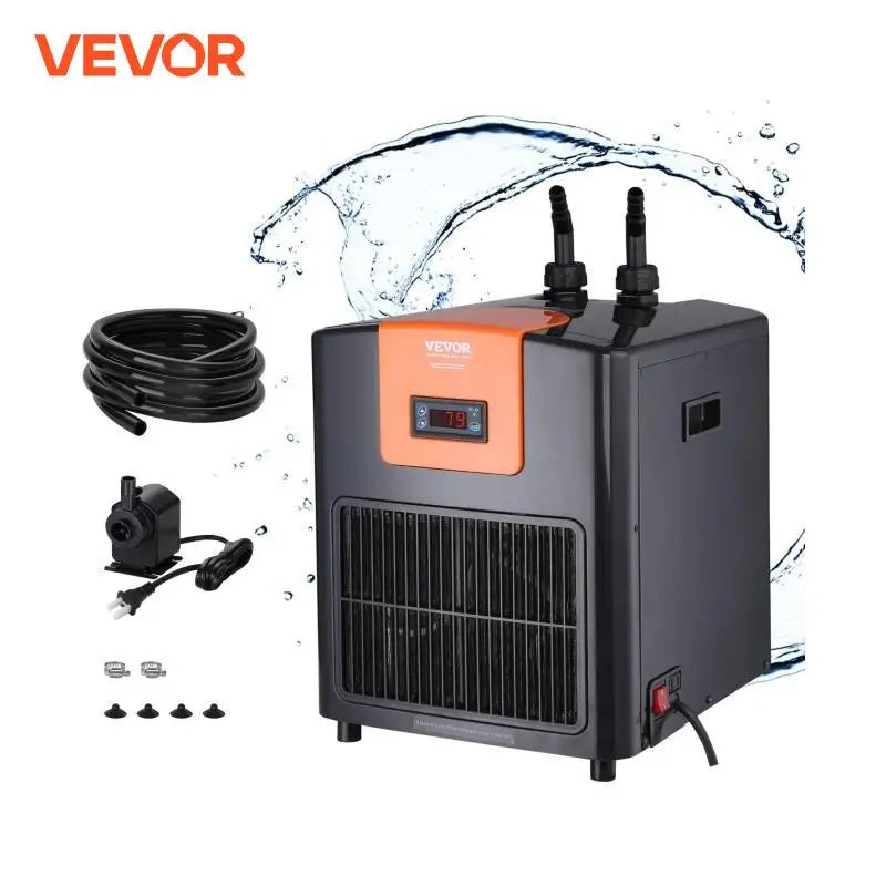 Aquarium Chiller 0.25/0.33/0.1/1.5HP Hydroponic Water Chiller Quiet Refrigeration Compressor for Fresh Water Fish Tank