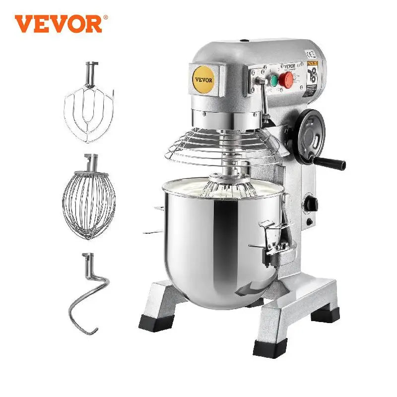 Commercial Food Mixer 10-30 Qt, Timer & Speed Control, Stainless Steel Bowl, Heavy Duty for Bakery/Pizzeria/Restaurant