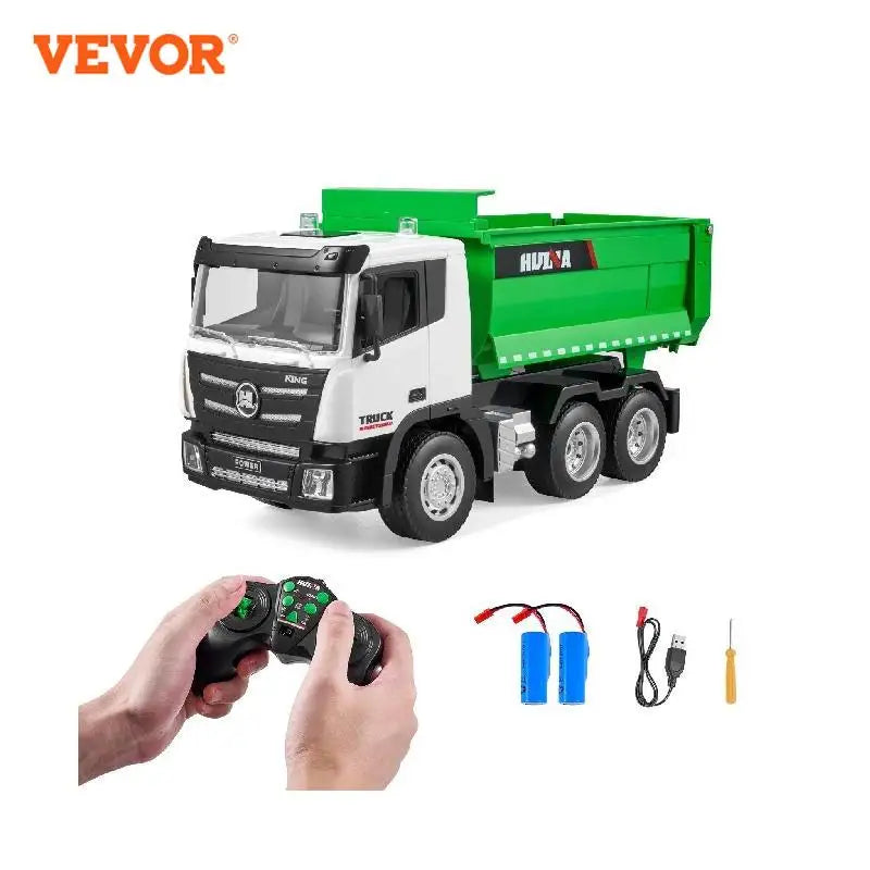 RC Dump Truck 9-Channel Remote Model Car Toys Bulldozer Engineering Vehicle for Toddlers Kids Christmas Birthday Gifts