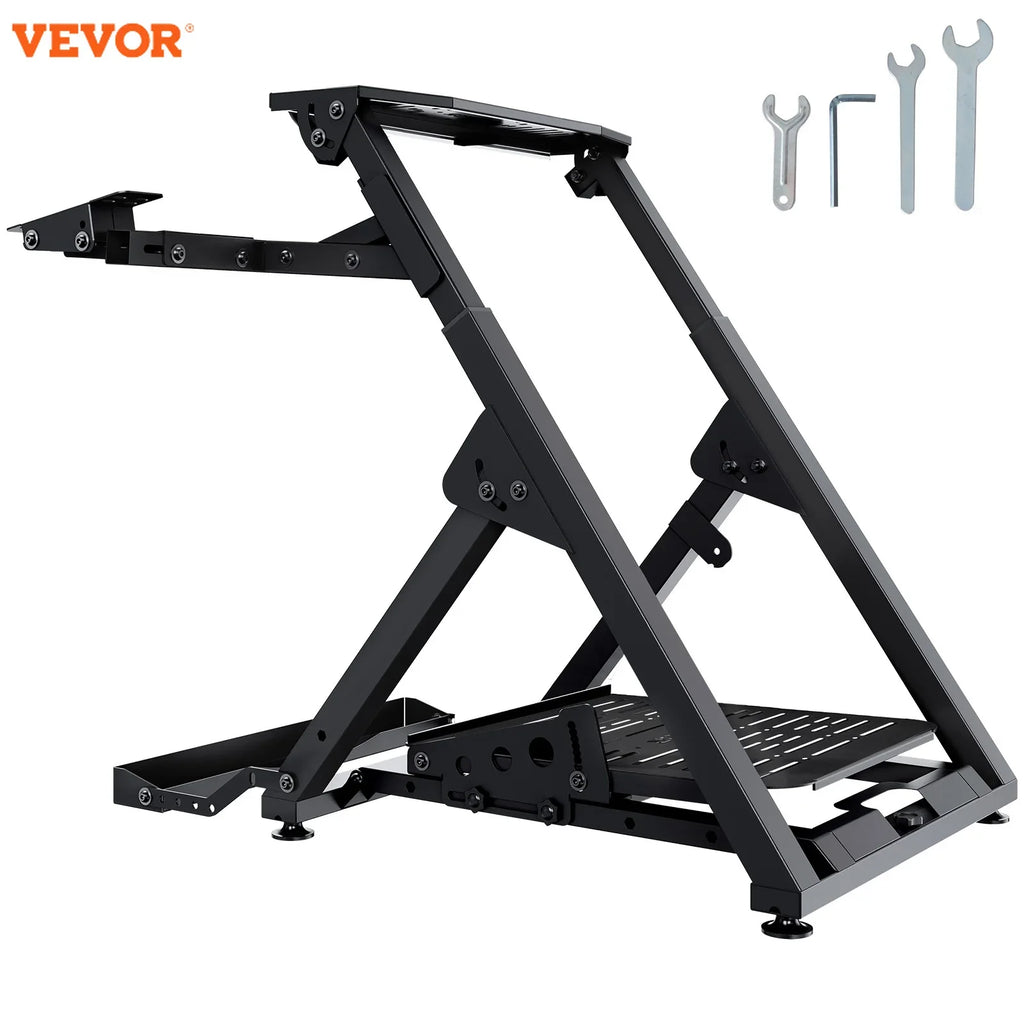 Foldable Racing Steering Wheel Stand Height Adjustable Universal Base Compatible with Logitech & Thrustmaster Racing Wheel