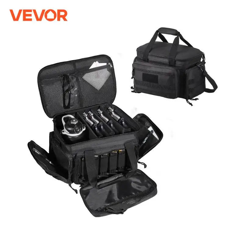 Range Bag for Pistols Tactical Gun Range Bag with Detachable Baffles & Magazines Firearm Shooting Handgun Bag for Hunting