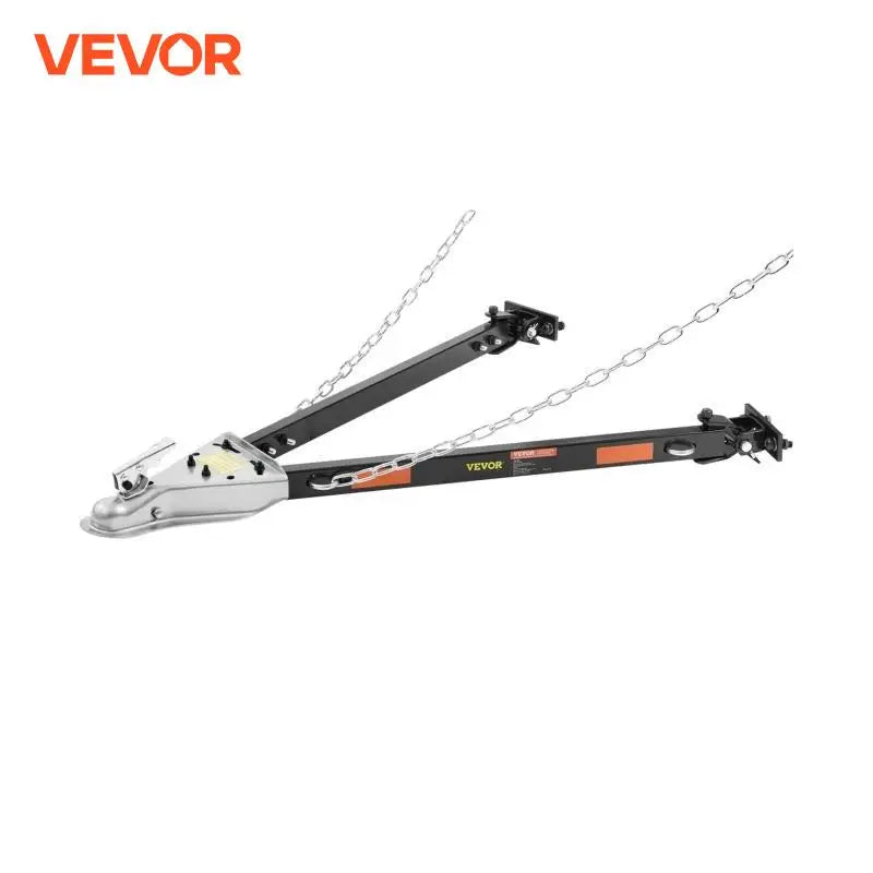 5500 lbs Tow Bar with Chains Powder-Coating Bumper-Mounted Towing Coupler Fits 2-Inch Ball Hitch for RV Car Trailer Truck