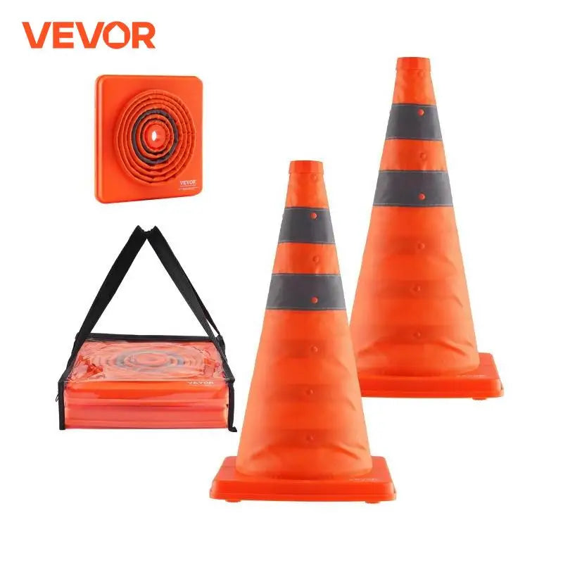 Safety Cones 2/4 Pack 18/28 inch Collapsible Traffic  Construction Cones for Traffic Control Driving Training Parking Lots
