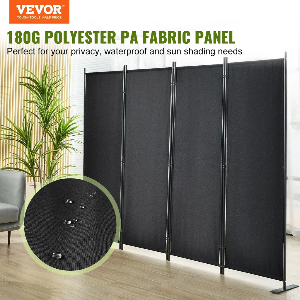 4/3/1 Panel Room Dividers Adjustable In Size & Height Freestanding & Foldable Privacy Screen Partition for Office Home