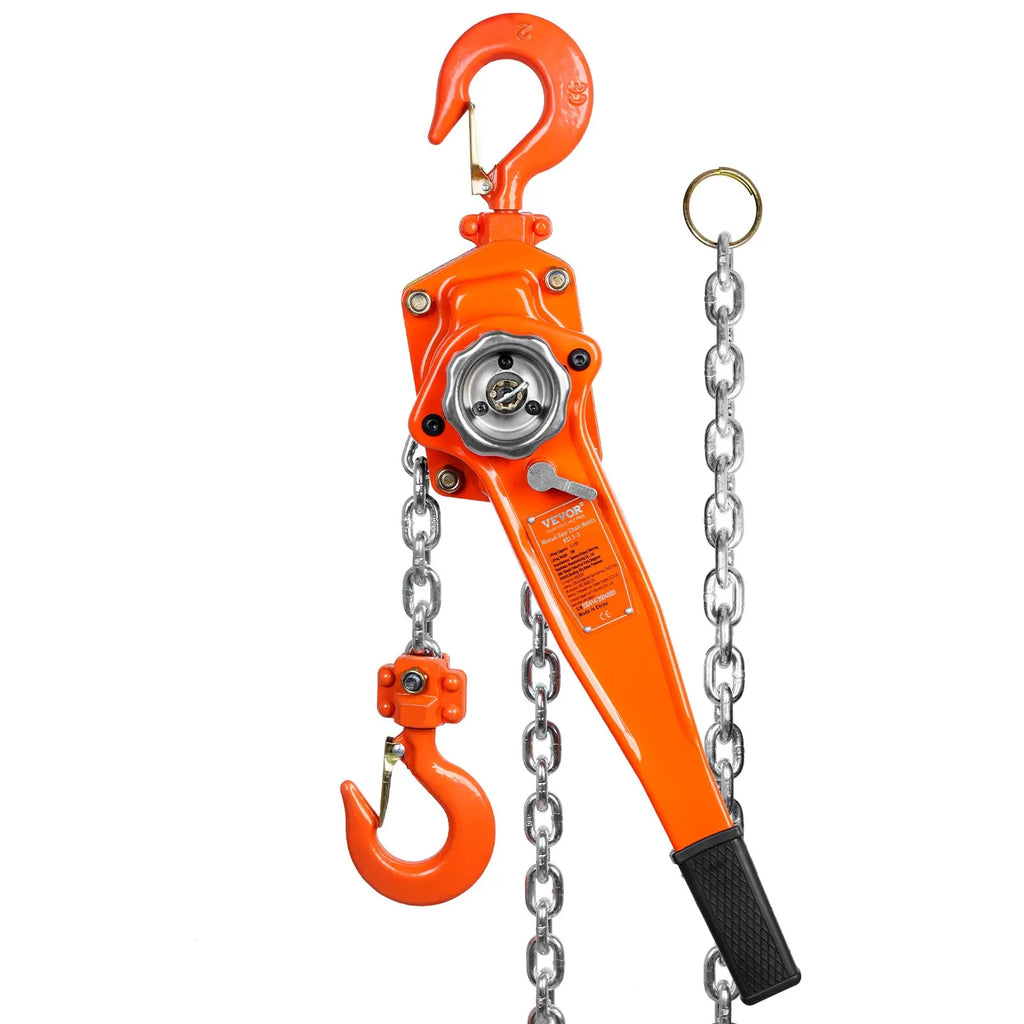 Manual Lever Chain Hoist 0.75/1.5/3/6Ton 10/20 FT Come Along G80 Galvanized Carbon Steel Auto Chain Leading for Garage