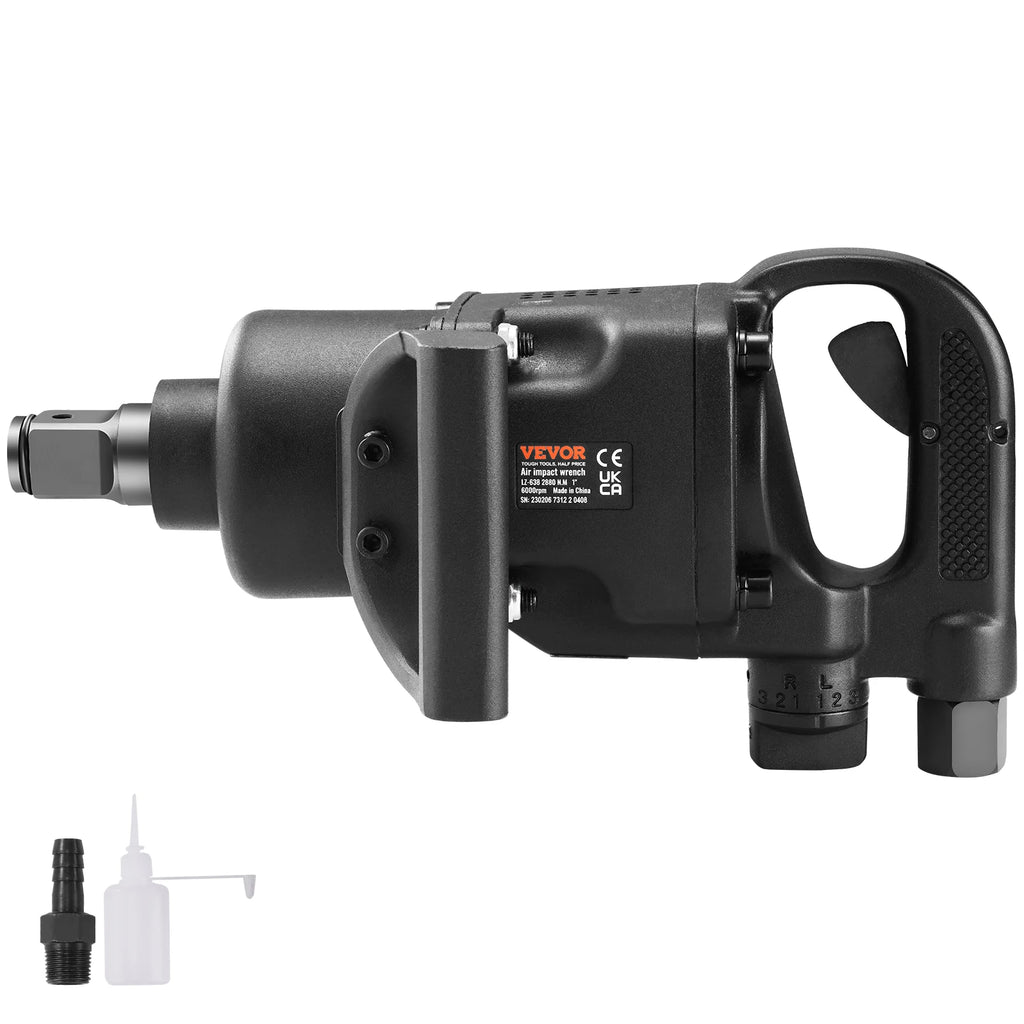 Air Impact Wrench Up to 2730 ft-lbs Reverse Torque Output 1" Pneumatic Impact Gun for Heavy Duty Repairs and Maintenance