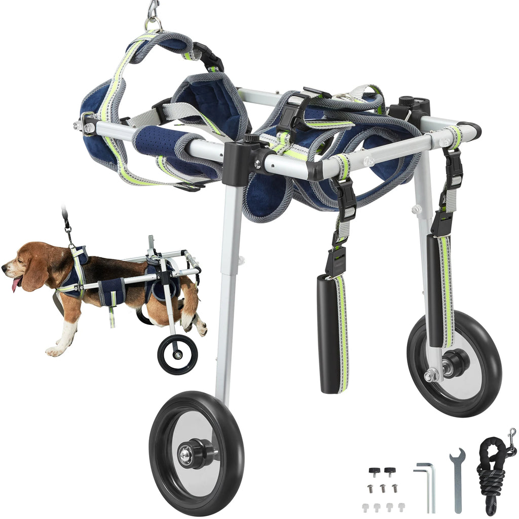 2 Wheels Dog Wheelchair for Back Legs Pet Wheelchair Dog Cart/Wheelchair for Injured Disabled Paralysis Hind Limb Weak Pet