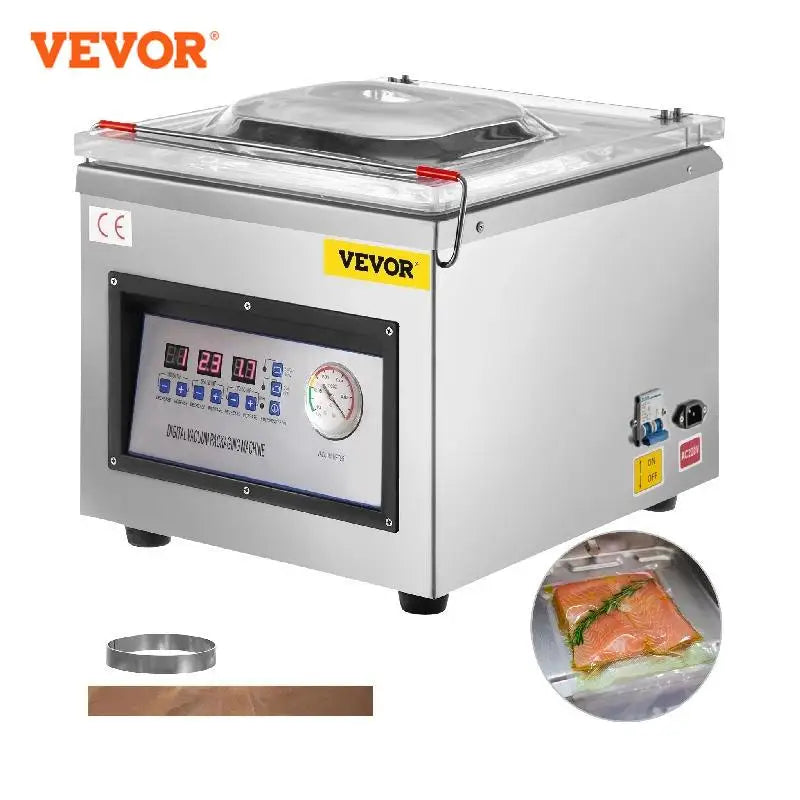DZ-260C Chamber Vacuum Sealer Kitchen Food Packing Sealing Machine 110V Packaging for Food Saver, Home, Commercial Using