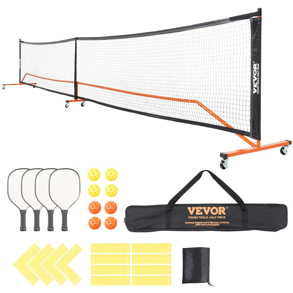 Pickleball Net Set, 22FT Full Court Official Regulation Size Portable Pickleball Net System for Outdoor Backyard Driveway