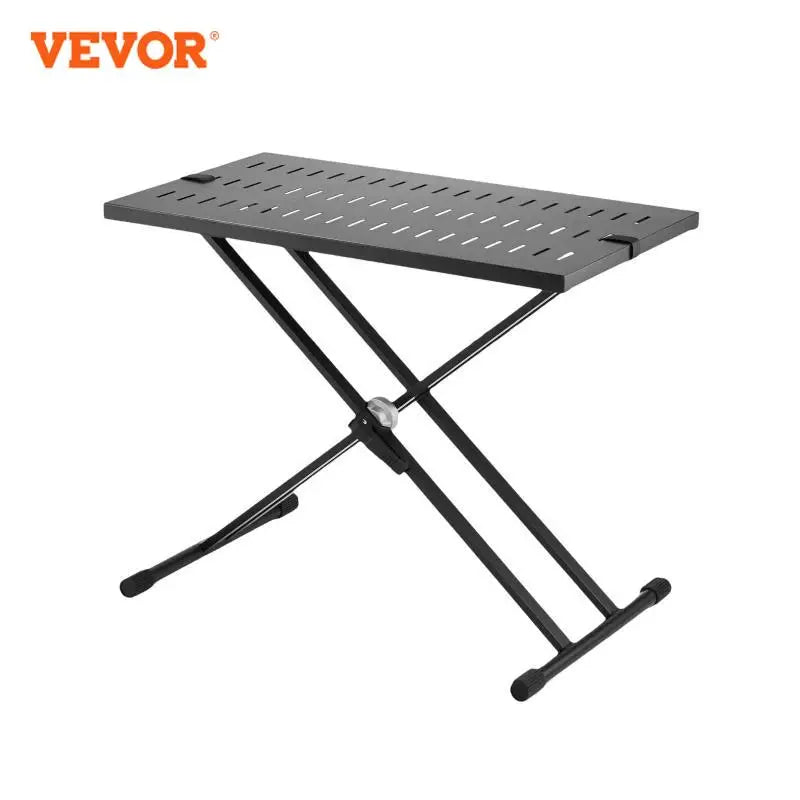 DJ Table Stand 32" x 20" Portable DJ Laptop and Controller  Foldable Double-X Braced Keyboard Stand Tabletop Audio Mixer