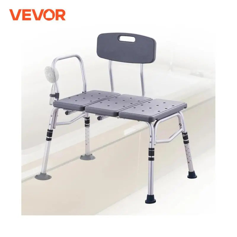 Tub Transfer Bench for Bathtub Shower Seats Lightweight Shower Bench with Non-Slip Bath Seats with Armrest and Backrest