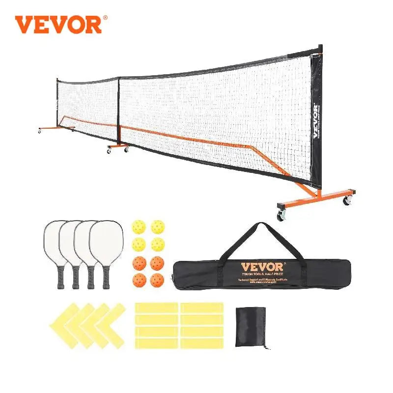 Portable Pickleball Net System 22FT Full Court Official Regulation Size Pickle Ball Nets Indoor & Outdoor with Court Line