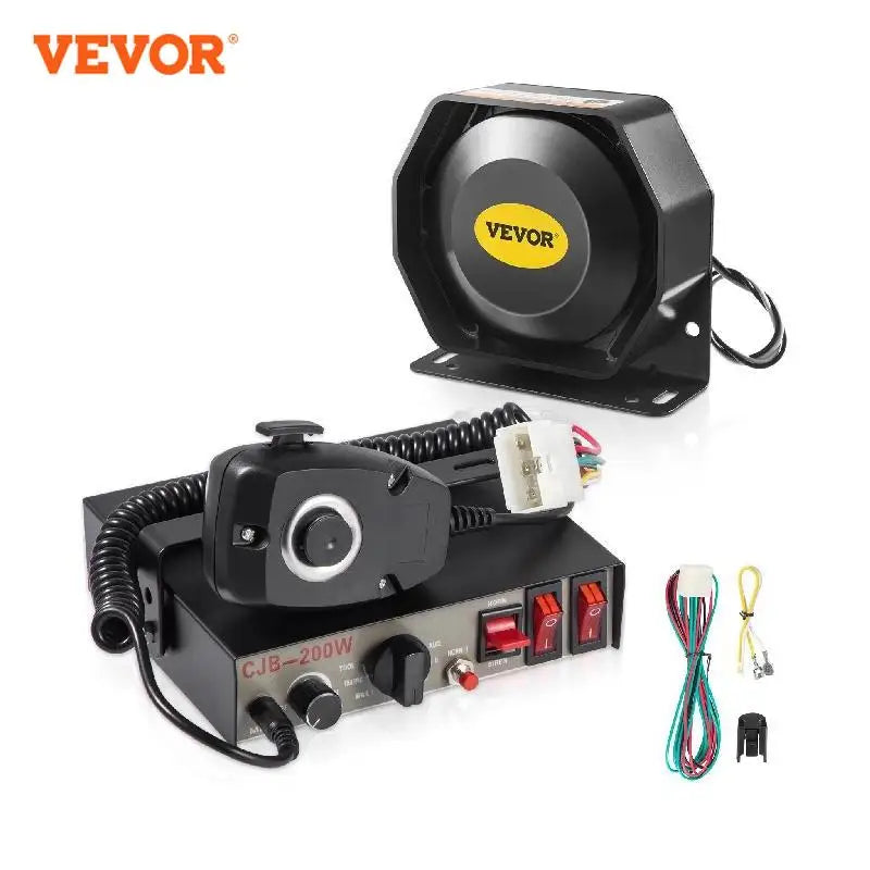 Police Sirens 200W Car Warning Alarm Handhold Microphone Light Control Switches Emergency Electronic for Cars Fire Trucks