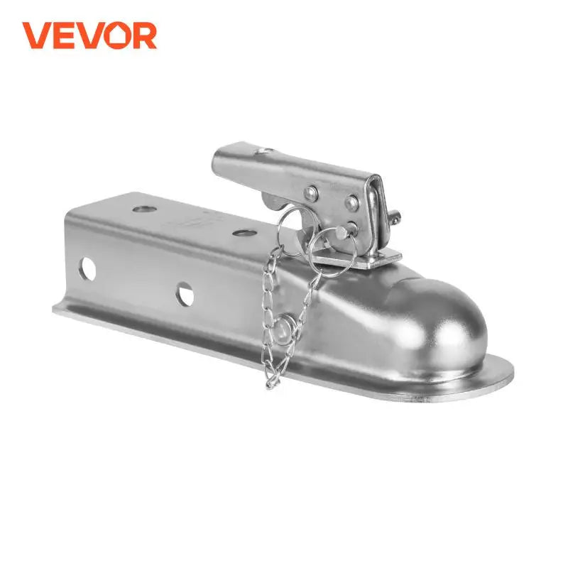 3500 lbs Straight Trailer Coupler with 2-Inch Hitch Ball Tongue 2-Inch Channel for Towing RV Truck Caravan Accessories