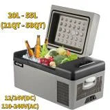 20L 22L 35L 45L 55L Car Refrigerator Mini Fridge Freezer Portable Compressor Cooler 12/24V DC 110-240V Ice Box for Camping