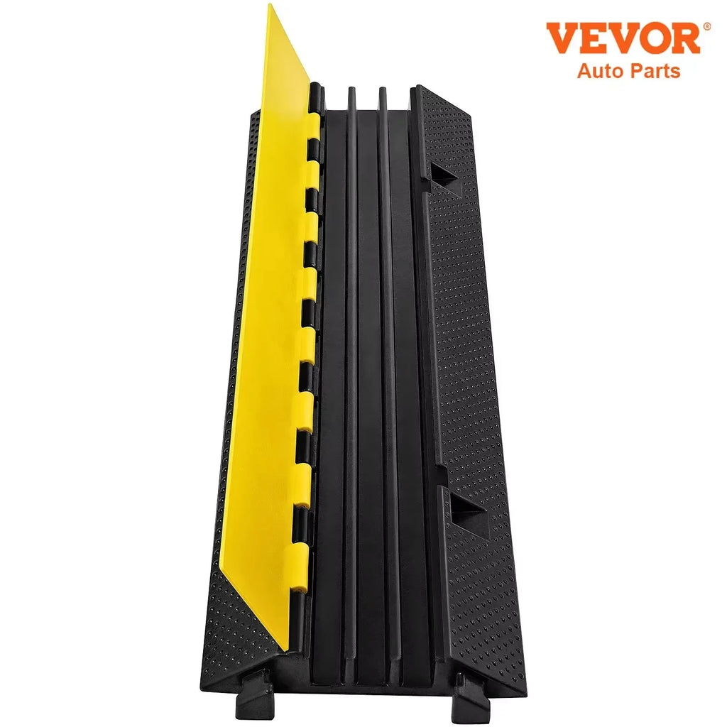 3 Channel Rubber Cable Protector Ramp Channel Heavy Duty Cable Wire Cord Cover Ramp Speed Bump Driveway Hose Cable Ramp