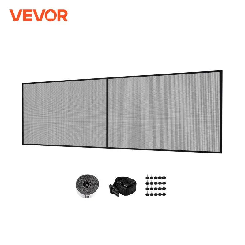 Garage Door Screen 16 x 7 ft for 2 Cars 5.2 lbs Heavy-Duty Fiberglass Mesh for Quick Entry Self Sealing Magnet Retractable