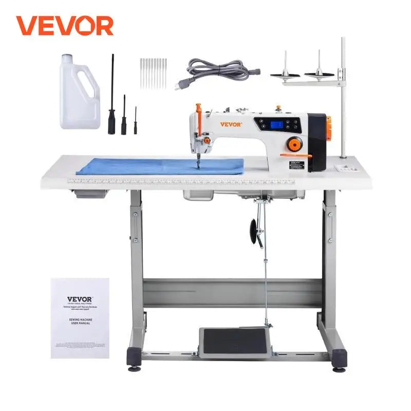 Industrial Sewing Machine 550W Servo Motor and Table Stand 5000s.p.m Heavy-duty Lockstitch Sewing Machine Control Panel