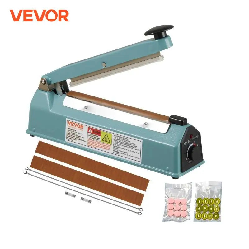 8/12/16in Impulse Shrink Wrap Sealer Manual Heat Poly Bag Sealing Machine with Adjustable Mode for Plastic Mylar PP Bags