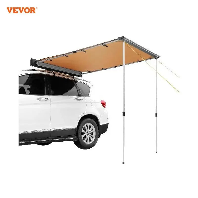 Car Side Awning 4.6"x6.6" Shade Coverage Vehicle Awning PU3000mm UV50+ Retractable Car Awning for Truck/SUV/Van/Campers