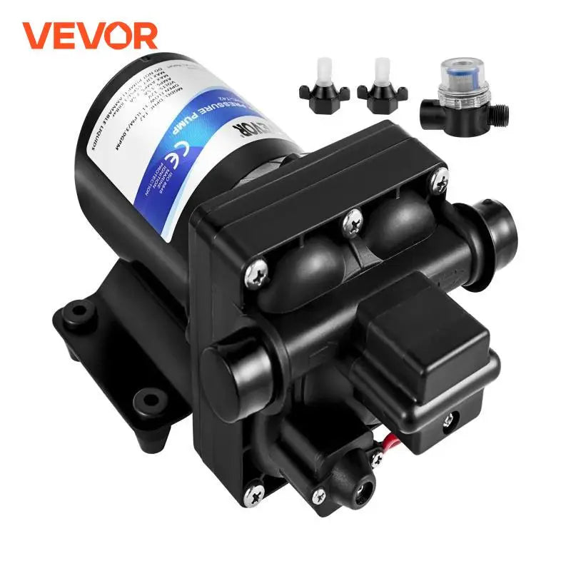4GPM Fresh Water Pump 12V Self Priming Sprayer Pump RV Water Pump w/ Pressure Switch RV Camper Marine Boat  Diaphragm Pump