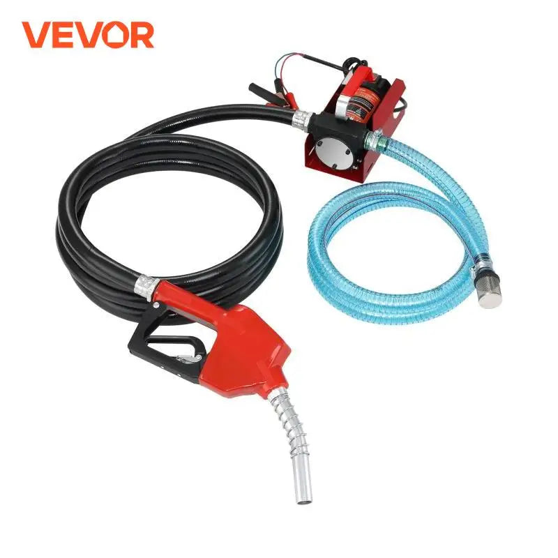Diesel Fuel Transfer Pump Kit 12V 10GPM DC with Automatic Shut-off Nozzle Hose Portable Electric Self-Priming Diesel Pump