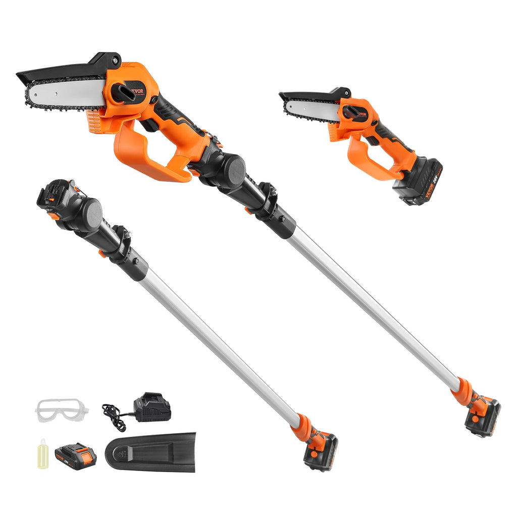 2-in-1 Cordless Pole Saw 8 ft  Cordless Garden Tree Pruning Tool High Branch Saw for Makita 20V Battery