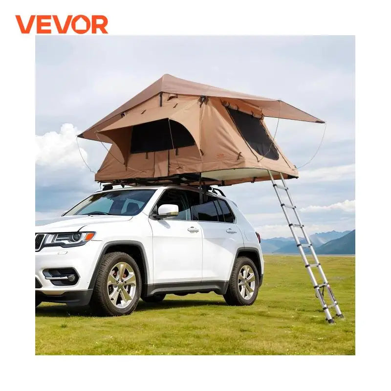 Rooftop Tent Hardshell Folding Tent with Telescopic Ladder Mattress PVC Cover Bag Waterproof for Jeep SUV Van Pickup Truck