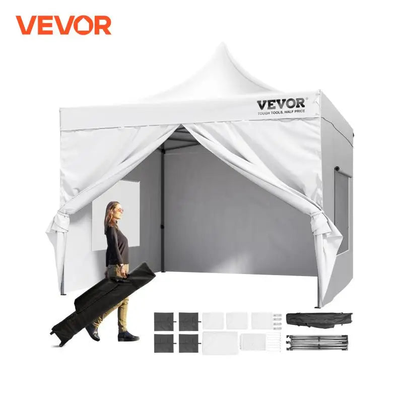 10x10 FT Pop up Canopy with Removable Sidewalls Portable Gazebo & Wheeled Bag  UV Resistant Waterproof Tent for Patio