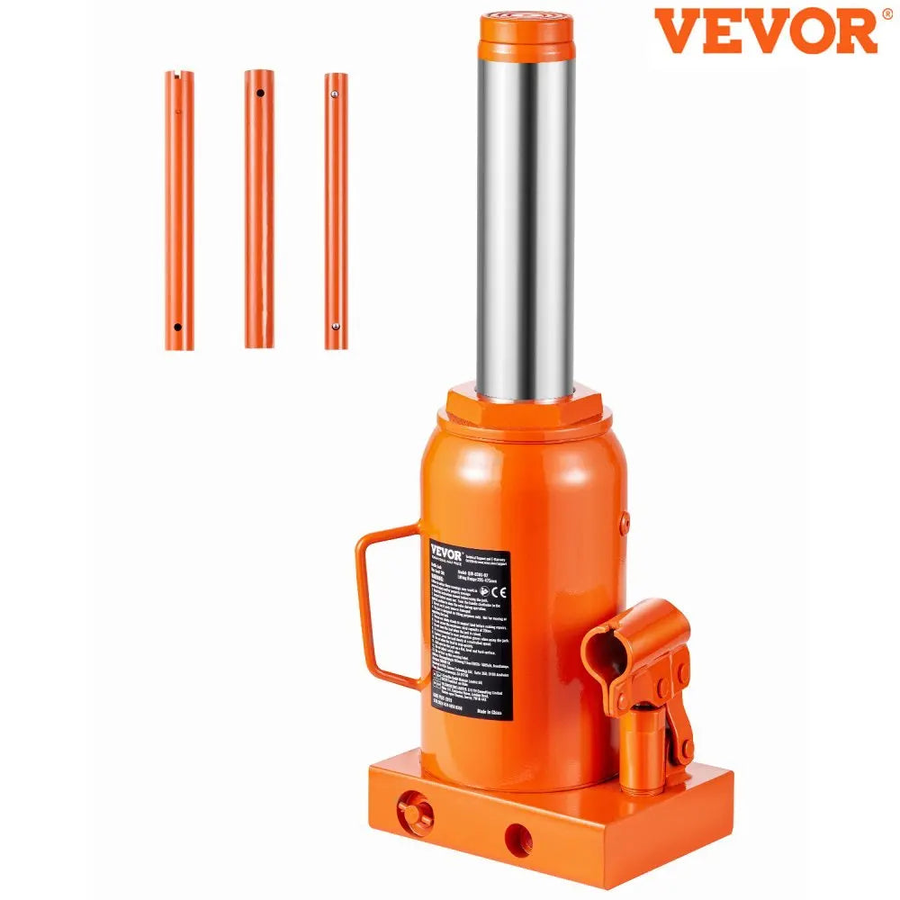 Hydraulic Bottle Jack Welded Bottle Jack with Lifting Range   Long Handle, for Car, Pickup, Truck, RV, Auto Repair