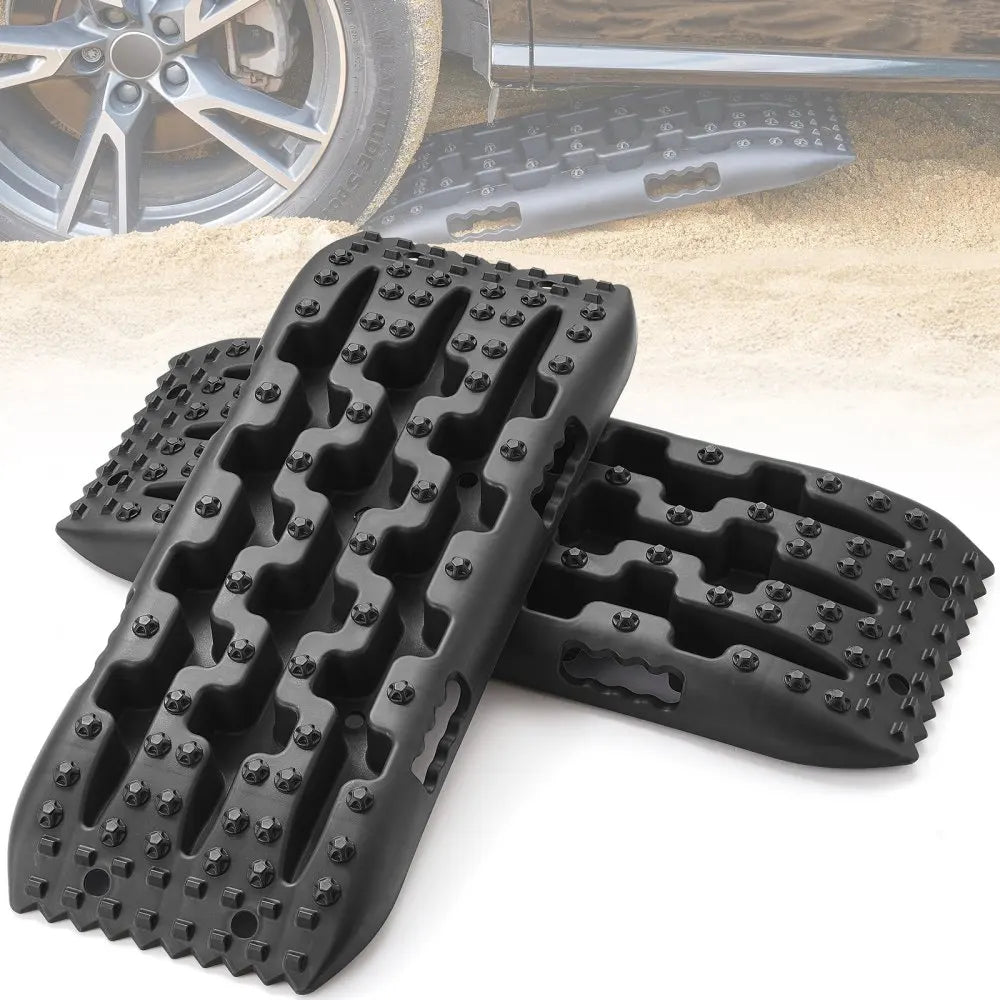 10TON Traction Boards with PP Material Recovery Boards for Off-road Vehicles/Cars/Pickups/SUVs/RVs Pair Tire Traction Mats