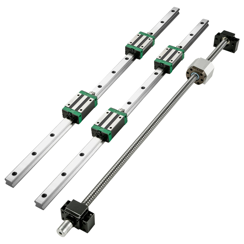 Linear Guide Rail 2PCS Linear Rail+1Pcs RM1605-1000mm/1500mm Ballscrew with BF12/BK12 Kit for DIY CNC Routers Lathes Mills