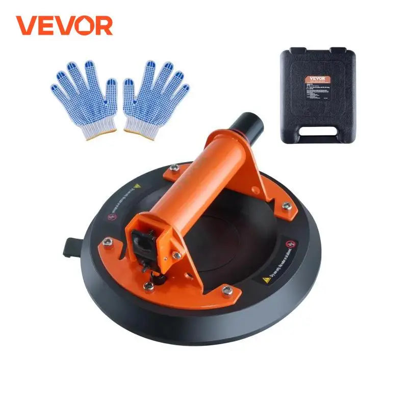 8"/10" Glass Vacuum Suction Cup with Handle and Carry Box Industrial Lifter Tool for Metal Granite Tile Wood Panel Lifting
