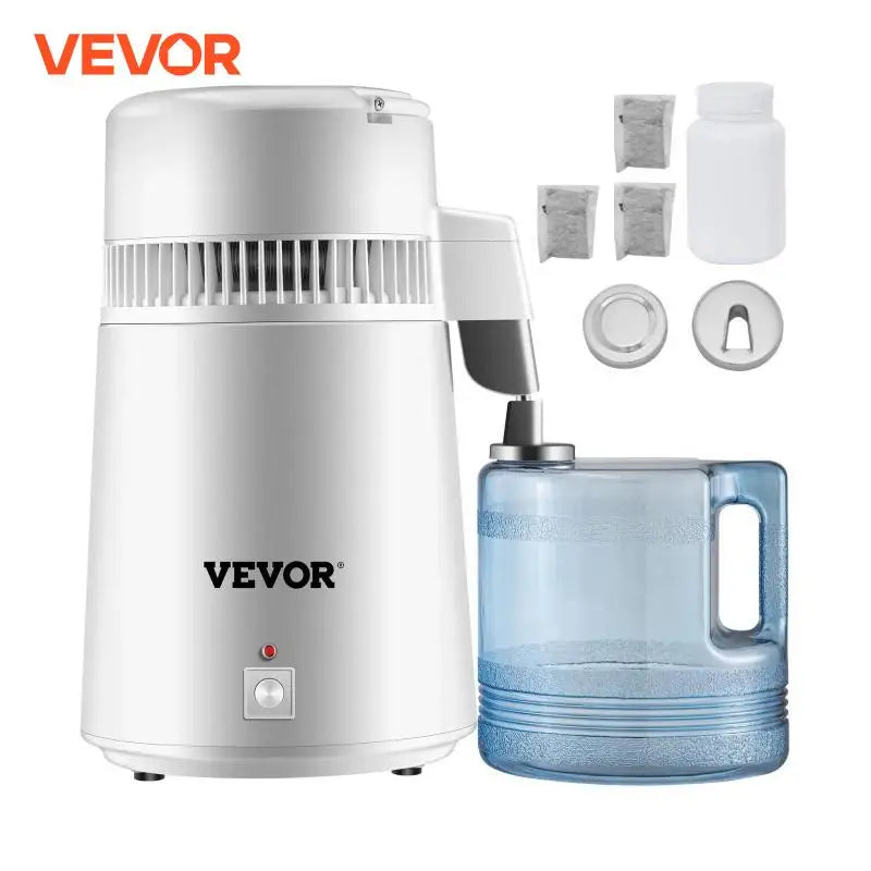 4L Water Distiller Purifier Filter Dispenser Heating Drinking Bottle Softener 304 Stainless Steel Home Appliance for Offic