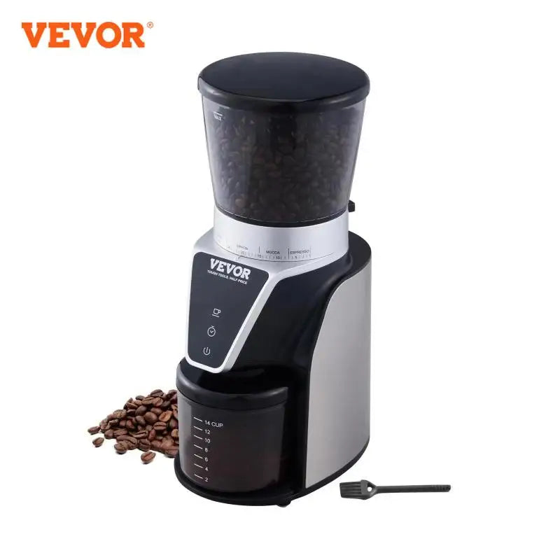 40MM Conical Burr Grind Setting Coffe Bean Electric Grinder Mocha Espresso Adjustment Coffee Machine for Home and Kitchen