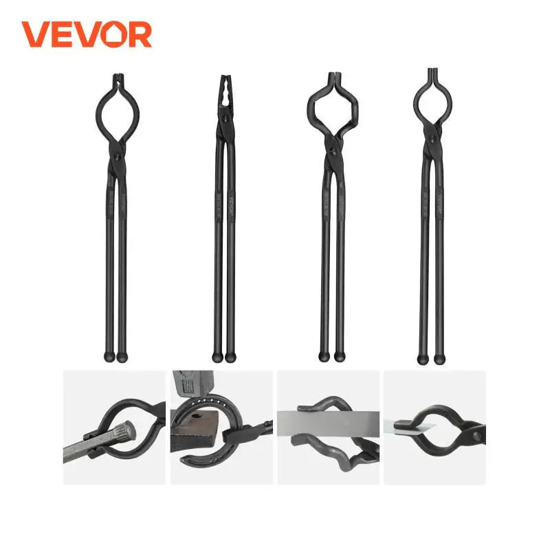Blacksmith Tongs 18” V-Bit Bolt Tongs Wolf Jaw Tongs Z V-Bit Tongs and Gripping Tongs Carbon Steel Forge Tongs